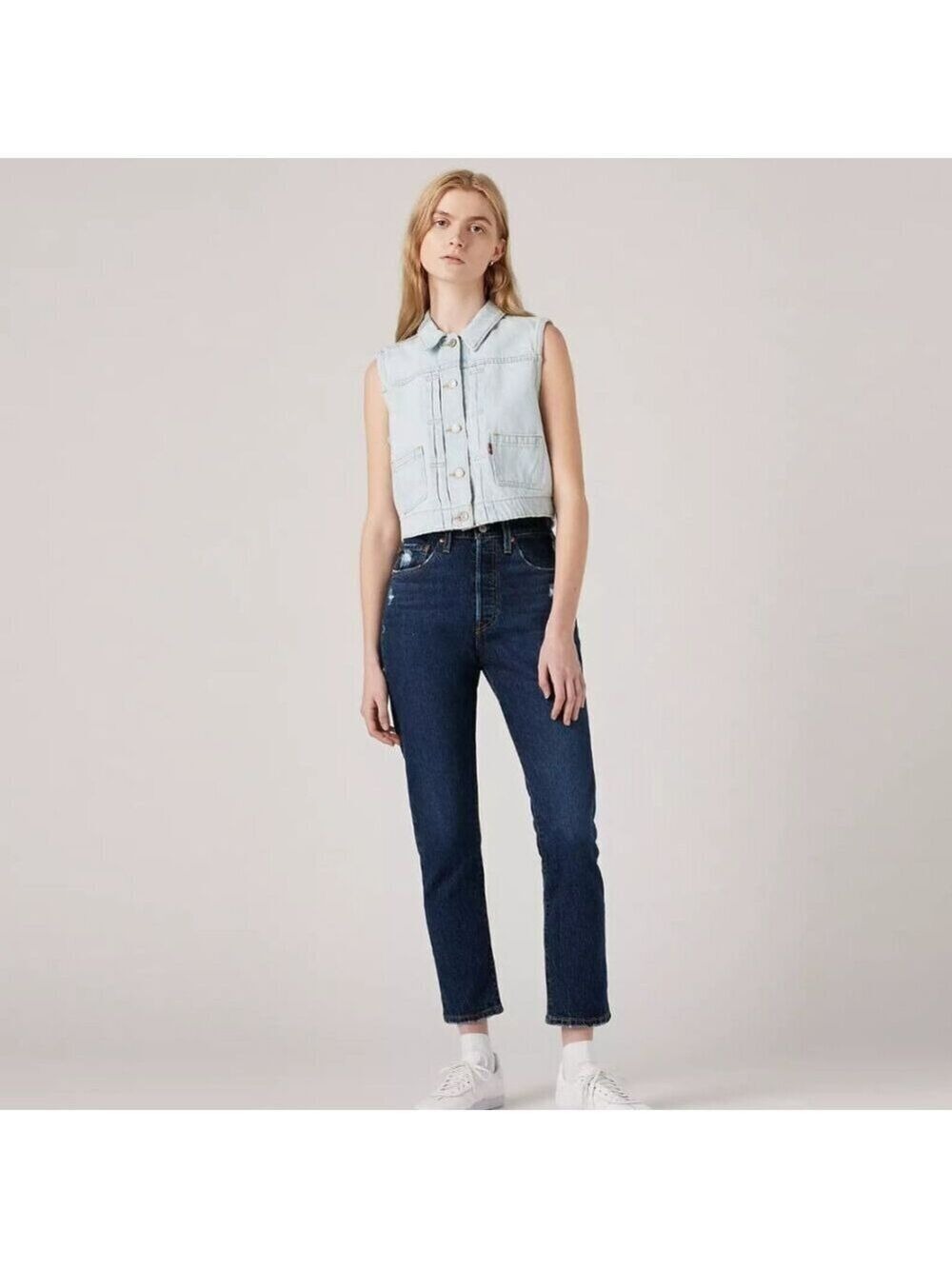 Levi's 501 High Rise Skinny Jeans Blue Size 27